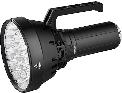 IMALENT SR32 Linternas LED Alta Potencia 120000 Lúmenes, Potente Linternas 32 CREE XHP50.3 HI LED, USB-C Recargable Tactica Policial Camping Linterna, con 7 Modes | IP65 Impermeable