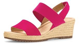 Gabor Damen Keilsandalen, Frauen Sandalen,Leichte Mehrweite (G),Freizeitschuhe,offene Schuhe,Strandschuhe,Keilsandaletten,pink,37 EU / 4 UK