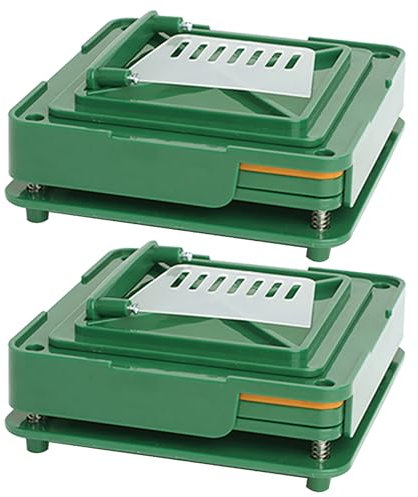 Leere Kapselfüllmaschine mit 100 Löchern, für Größe 00, leere Kapseln, vegetarische oder Gelatine, Kapselhalter für Krankenhaus, Klinik, Labor und Heimgebrauch (grün), 2 Stück