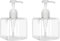250ml (8.5oz) Pump Bottle Dispenser Jansburg 2 Pack Refillable Square Plastic Lotion Dispenser Empty Lotion Pump Bottle for Essential Oil Soap Lotion Shampoo Bathroom Travel Clear
