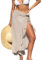 CUPSHE Damen Sarong Pareo High Waist Schnürung Rüschensaum Lang Strandtuch Sommer Bikini Cover Up Strandrock Aprikose OneSize