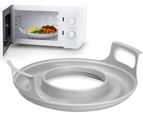 Kaxenig Microwave Bowl Holder - Cool Plate And Spillover Caddy With Handles, Plate Tray, Hot Bowl Holder - Kitchen Tools