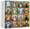 Stained Glass Puzzle, Dog Puzzles for Adults 1000 Pieces, Colorful Animal Puppy Collage Puzzles 1000 Pieces Corgi Bulldog, Hard Difficult Impossible Challenging Jigsaw Puzzles