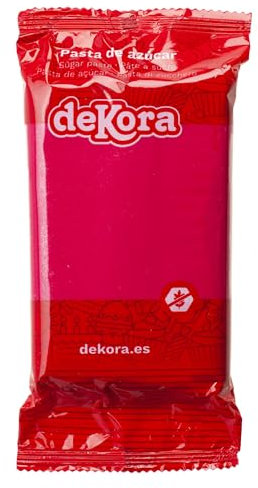 Dekora - Kuchendeko Fondant Fuchsia - Tortenfondant Zuckerpaste für Torten und Cupcakes - Rollfondant für die Herstellung aller Arten von Dekorationen - Einfaches Formen - 250 g