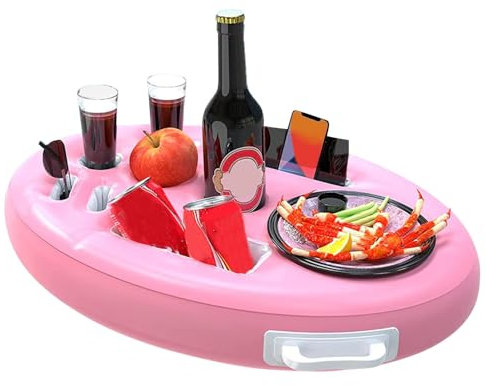 Portabevande A Bordo Piscina - Vassoio Snack Galleggiante, Vassoio Da Tavolo Galleggiante Da Piscina | Piscina Portabevande Galleggiante, Piscina Gonfiabile Con Vassoio Portabevande, Galleggianti Per