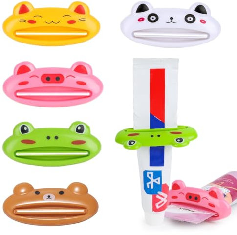WeddHuis Lot de 5 Presse-Tubes en Plastique, Tubenquetscher pour Dentifrice, Nettoyant Visage, Crème pour les Mains, Écran Solaire