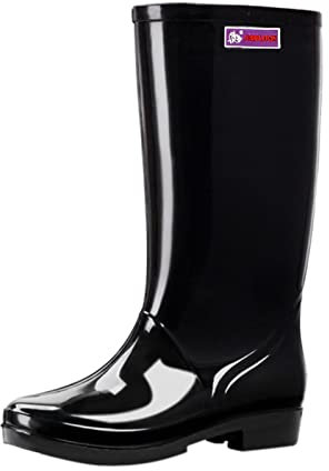 Generico Eleganti Basse Sneakers Donna Estive Eleganti Stivali in Gomma Antiscivolo Stivali da Pioggia da Donna a Tubo Scarpe da Donna Stivali da Donna Nere Donna Scarpe da Ginnastica (Black, 37)