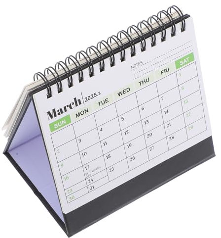 NUOBESTY Tischkalender 2025 Kleiner Tischkalender Stehender Klapptischkalender Juli 2024 Bis Dezember 2025 Mini-Tischkalender FüR BüRo Oder Zuhause