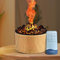 Asixxsix Vulkan-Diffusor, 330 Ml, Diffusor für ätherische Öle, Vulkan-Feuerflammen-Aromatherapie-Diffusor mit Zweifarbigem Licht und 4 Timern, Ferngesteuerter Vulkan-Luftbefeuchter,