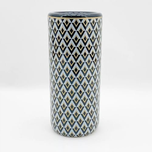 AcaciaHome Durable Ceramic Round Umbrella stand–Perfect Holder for Home, Office, & Entryway - Adds a Sophisticated Touch to Living Spaces for Canes, & Walking Sticks (18 Round Umbrella Stand)