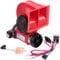 Air Horn Hupe 12 Volt, Signalhorn Hupe Elektroauto Horns 12V 150db Kompressor Fanfare, Air Horns Kit für Alle 12V Fahrzeuge LKW Zug Auto van Motorrad Zinklegierung