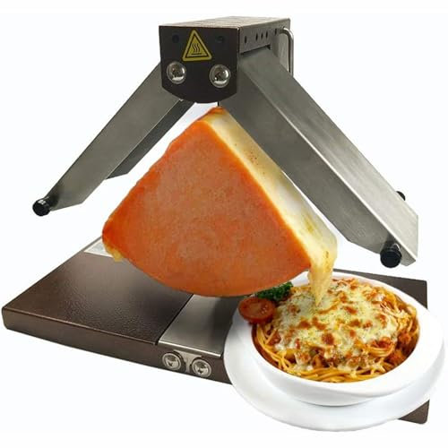 Raclette Cheese Melter - 900W Electric Grill with Double Heating Area for Rapid Heating - Ideal for Restaurants and Traditional Raclette Cooking