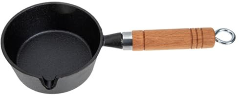 Mikinona Petite Marmite En Fer Poêle Sauce Chaleur Chauffe-beurre Mini-casserole Ustensiles De Cuisine Lait Tout Petit Pot Induction Pour Avec Poêlon Cuisson Marmite à Huile Creuset En Bois