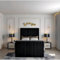 Urban Craft Plush Velvet Upholstered TV Bed with Remote-Controlled Lift Mechanism Luxury Flat Style and Functionality in 3 Size & 6 Colours, Accommodates TVs Up to 54INCH (Plush Black, King)