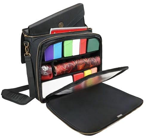 ENHANCE MTG Bag Compatible with Deck Box, Top Loader Binder, MTG Commander Deck & more TCG Trading Card Accessories - Trading Card Travel Bag with Card Defender Screen, Customizable Interior
