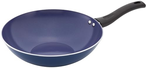 Judge Ceraglide 28cm Wok – Non-Stick Ceramic Coating, Stir-Fry Pan, Easy-Clean, Induction Compatible - Blue