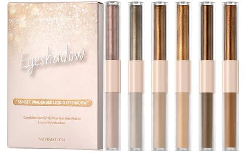 Flüssiger Lidschatten Make-up Doppelendig Hochpigmentiert 6-teilig