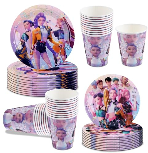 30PC Birthday Decorations, Party Decorations Kit, Party Tableware Set, Birthday Supplies Happy Birthday Plates Cups for Kids Boys Girls