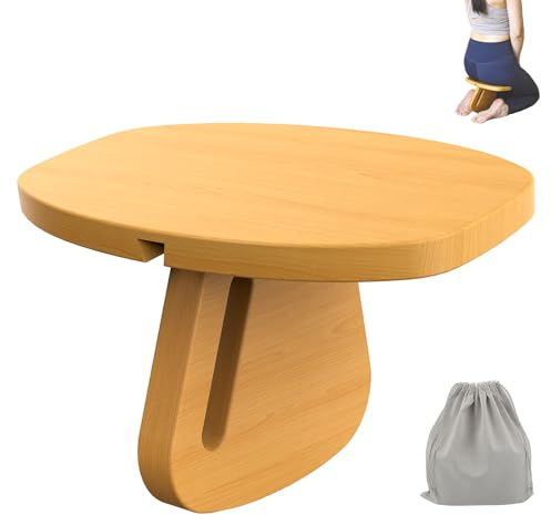 HOSUKU Meditation Bench (Seiza Bench) – Pine Wood Kneeling Prayer Seat, Portable Yoga & Meditation Stool