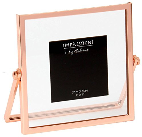 Rose Gold Impressions Narrow Edge Photo Frame 2x2 de Juliana