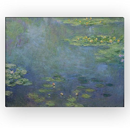 Wandkings Leinwandbilder von Claude Monet - Wähle ein Motiv & Größe: Seerosenteich - 80 x 60 cm