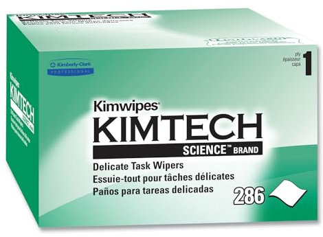Kimberly-Clark 34155 Kimwipes 1-lagige zarte Aufgabentücher, 11,2 x 21,3 cm, Tissue (286 Stück)