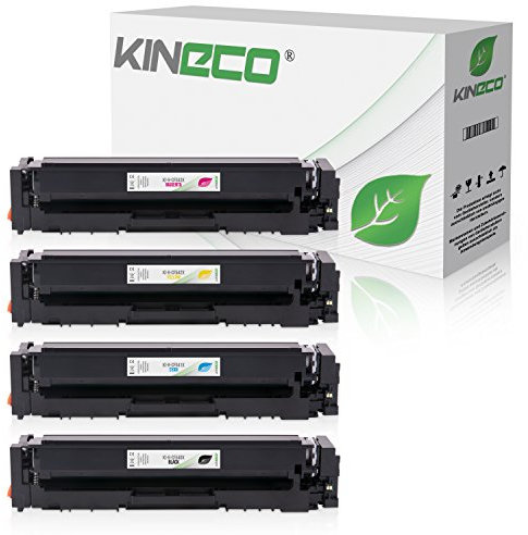 Kineco 4X XL Toner ersetzt 203X CF540X CF541X CF542X CF543X Multipack für HP Color Laserjet Pro MFP M281fdw M281fdn M281fw M280nw M254dw M254nw M254dnw