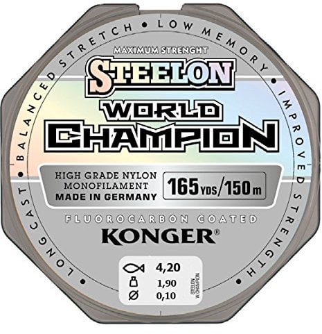 Angelschnur KONGER World Champion Fluorocarbon Coated 0,10-0,30mm/150m Monofile Schnur super stark ! (0,10mm / 1,90kg)