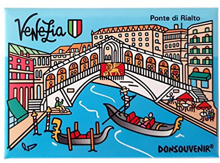 VENEDIG Magnet. Modell: Venezia Ponte DI Rialto. KÜHLSCHRANKMAGNET