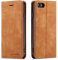 QLTYPRI Case for iPhone 7/8/SE 2020/SE 2022 5G, Premium PU Leather Cover TPU Bumper Card Holder Kickstand Hidden Magnetic Adsorption Flip Wallet Case Cover for iPhone SE 2022/SE 2020/8/7 - Brown