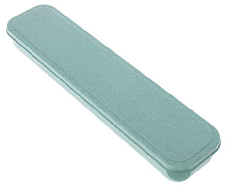 BIlinl Portable Umweltfreundliche Weizenstroh Besteck Camping Picknick Box Geschirr Küchenutensilien Fall