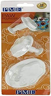 PME Cortadores con Expulsor - Huella Animal, Set de 3