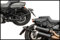 ends cuoio - Seitliche Motorradtasche aus Leder, kompatibel mit Harley Davidson Softail 2018-2024 Fat BOB, Street, Low Rider, Slim - Schneller Magnetverschluss (Taschenpaar-Schwarze STICHE)