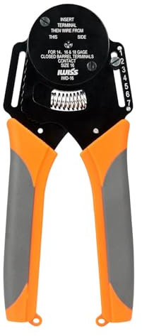 iCrimp IWD-16 herramienta de crimpado para barril sólido 0,8-2 mm², alicates de crimpado para contactos Deutsch & Amphenol y contactos ILME serie CD, alicates de crimpado contactos sólidos Deutsch