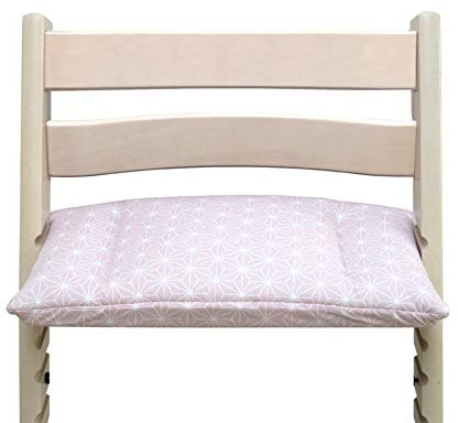 Blausberg Baby - BESCHICHTET - *DIVERSE FARBEN* Sitzkissen (kleines Brett) für Stokke Tripp Trapp Hochstuhl (Happy Star Rosa)