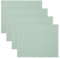 LINUM Uni 4-er Pack Tischsets 35x46 cm, 100% Gerippte Baumwolle, Abwaschbar, Helles Eisgrün