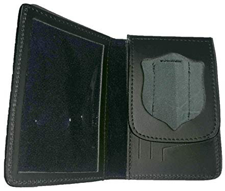 VEGA HOLSTER Portefeuille 1WD86 avec porte carte et porte plaque d'ordonnance police d'État, Noir , Classique