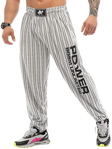BIG SAM SPORTSWEAR COMPANY Men's Baggy Sweatpants with Pockets, Oldschool Loose Fit Gym Pants, Off-White, X-Large