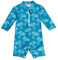 weVSwe Costumi da Bagno per Bebè UPF 50+ Protezione Solare Tessuto Riciclato Manica Lunga Rash Guard con Bottoni sul Cavallo Foglie Verdi 2 Anni