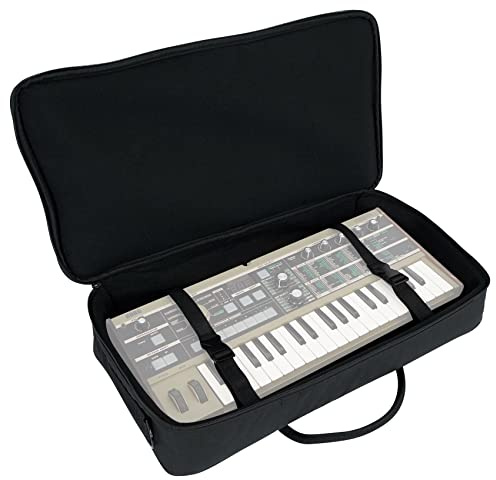 Rockville MCB22 Gig Bag Case for DJ MIDI Keyboard Controllers Guitar Pedal Boards, 23 Fit, Durable Padded Rainproof Design, Multiple Pockets, Adjustable Straps, for Musicians and DJs