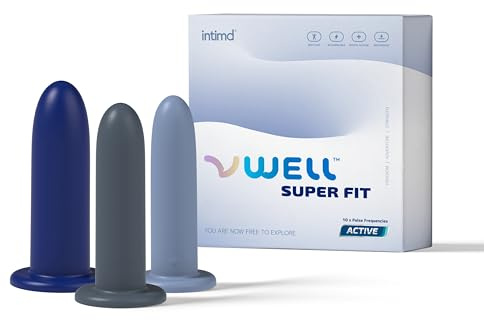 VWELL Super FIT Extra Large XL Silicone Pelvic Floor Dilator Exerciser Trainer Set with Active Technology (3 Kit System)