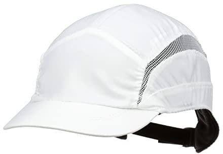 3M™ First Base™ 3 Bump Cap 2030604, Classic, bianco, visiera ridotta, 55 mm