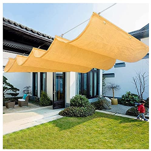 Auvent Rétractable pour Pergola, Couverture D'ombrage - Auvent Coulissant sur Câble - Store À Voile pour Pergola, Patio Et Terrasse (Couleur : Beige, Taille : 1x8m)