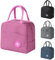 Ruucy Sac Isotherme Repas, Petit Sac Lunch Box Étanches, Sac Glaciere Repas Imperméable en Feuille d'Aluminium, 5L Sac Lunch Isotherme pour Femmes, Hommes, Enfants, École e Bureau (Rose)