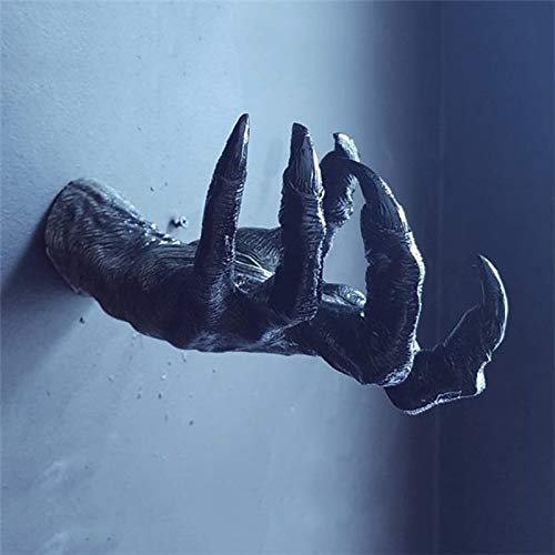 Micozy Witch's Hand Deko Wohnzimmer Wanddekoration - The Monster Hand Wandbehang Gothic Deko, Fantasy Decoration Armband Schmuck Display Rack Aesthetic Room Decor Halloween Wanddeko (Schwarz)