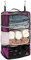ELEZAY Hanging Packing Cubes Portable Closet 3-Shelf Travel Collapsible Compression Garment Organiser for Carry-on Luggage Suitcase Space Saver Bag X-Large_No Side Pockets, Purple
