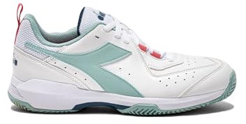 Diadora Damen S. Challenge 5W Sl Clay Tennisschuh, White Surf Spray Legion Blue, 38.5 EU