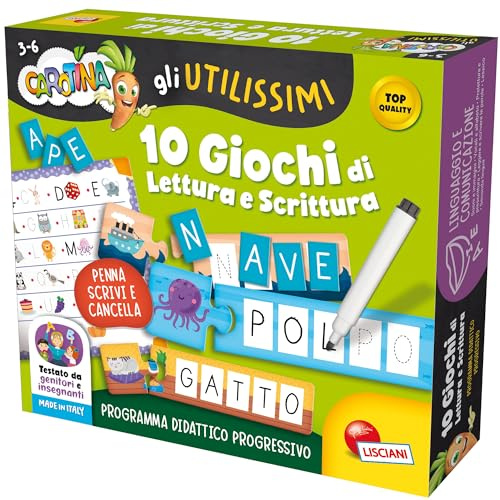 Lisciani Spiele - Carotina Die nützlichen 10 Spiele zum Lesen und Schreiben