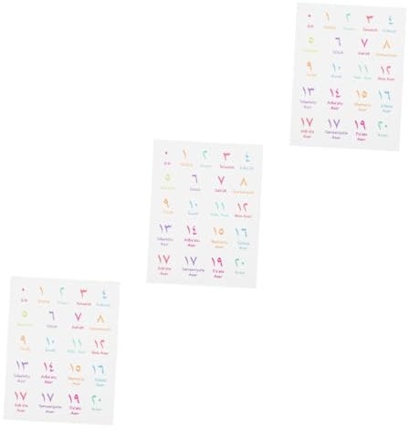 TOPBATHY 3stücke Arabic Zahlen Poster Für Junge Mädchen Lernplakat Für Vorschule Frühkindliche Bildung Wanddekoration Für Kindergarten Und Schule Farbenfrohes Design Zur Des