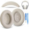 AHG QC45 earpads/QC45 ii Headband pad Cushion kit. Compatible w/Bose QuietComfort 45/QCSE Headphones (White Smoke). Premium Headband Design | Seamless DIY Assembly | Superior comfort and Durability